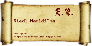 Riedl Madléna névjegykártya